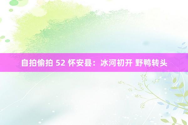 自拍偷拍 52 怀安县：冰河初开 野鸭转头