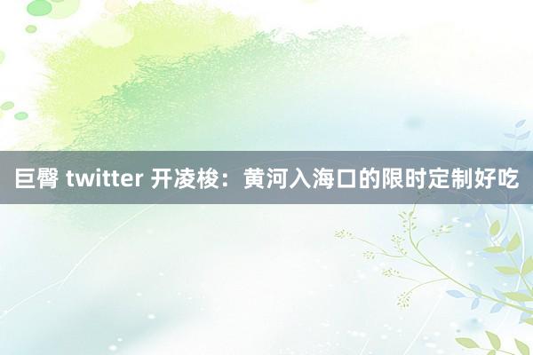 巨臀 twitter 开凌梭：黄河入海口的限时定制好吃