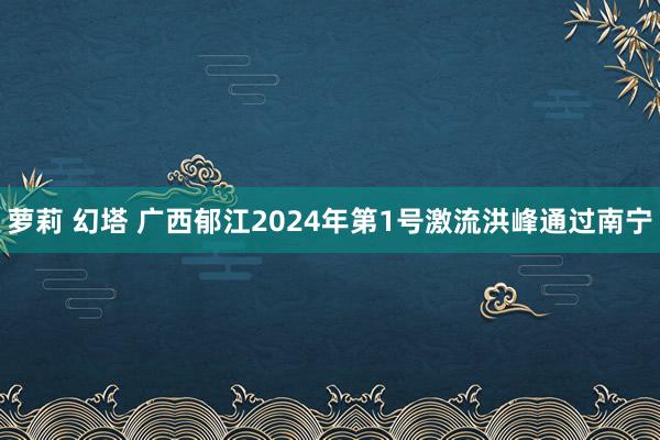 萝莉 幻塔 广西郁江2024年第1号激流洪峰通过南宁