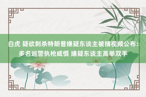 白虎 疑欲刺杀特朗普嫌疑东谈主被捕视频公布：多名巡警执枪威慑 嫌疑东谈主高举双手