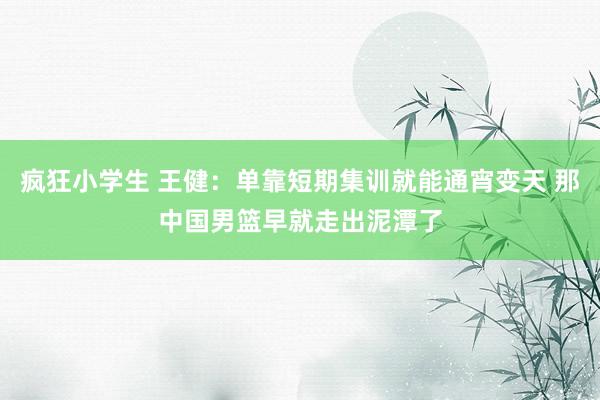 疯狂小学生 王健：单靠短期集训就能通宵变天 那中国男篮早就走出泥潭了