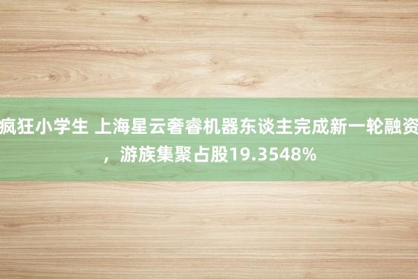 疯狂小学生 上海星云奢睿机器东谈主完成新一轮融资，游族集聚占股19.3548%