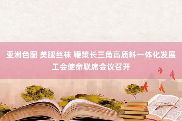 亚洲色图 美腿丝袜 鞭策长三角高质料一体化发展工会使命联席会议召开