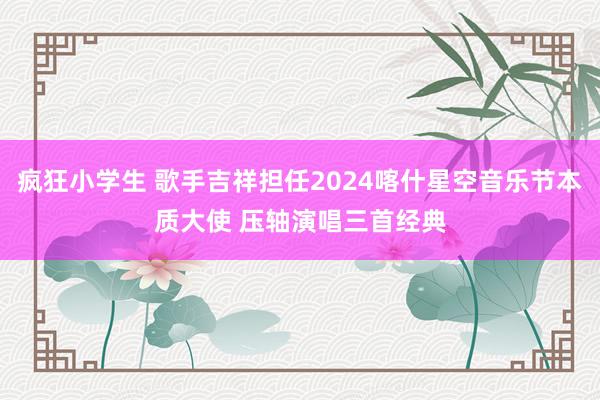 疯狂小学生 歌手吉祥担任2024喀什星空音乐节本质大使 压轴演唱三首经典