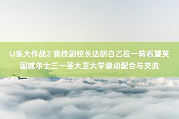 U系大作战2 我校副校长达胡白乙拉一转看望英国威尔士三一圣大卫大学激动配合与交流