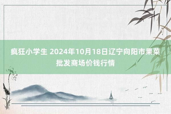 疯狂小学生 2024年10月18日辽宁向阳市果菜批发商场价钱行情