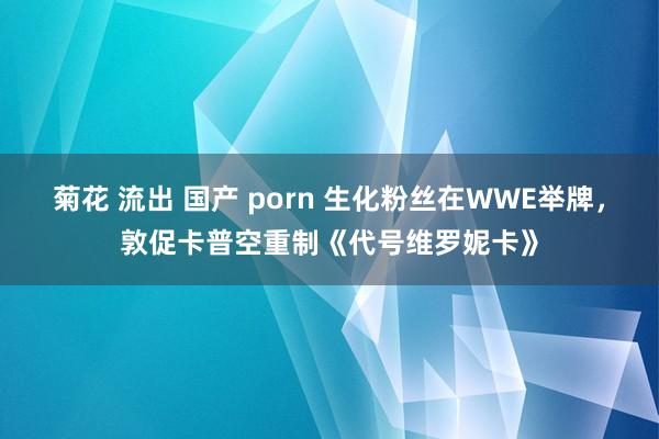 菊花 流出 国产 porn 生化粉丝在WWE举牌，敦促卡普空重制《代号维罗妮卡》