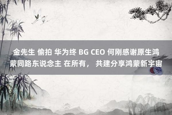 金先生 偷拍 华为终 BG CEO 何刚感谢原生鸿蒙同路东说念主 在所有， 共建分享鸿蒙新宇宙