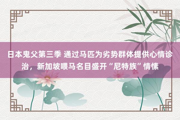 日本鬼父第三季 通过马匹为劣势群体提供心情诊治，新加坡喂马名目盛开“尼特族”情愫