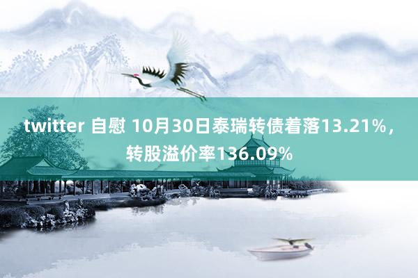 twitter 自慰 10月30日泰瑞转债着落13.21%，转股溢价率136.09%