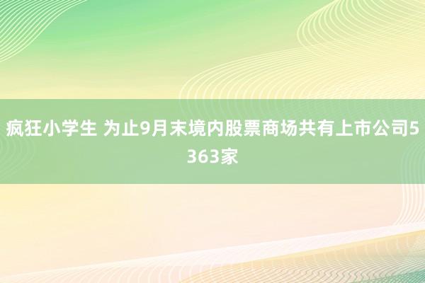 疯狂小学生 为止9月末境内股票商场共有上市公司5363家