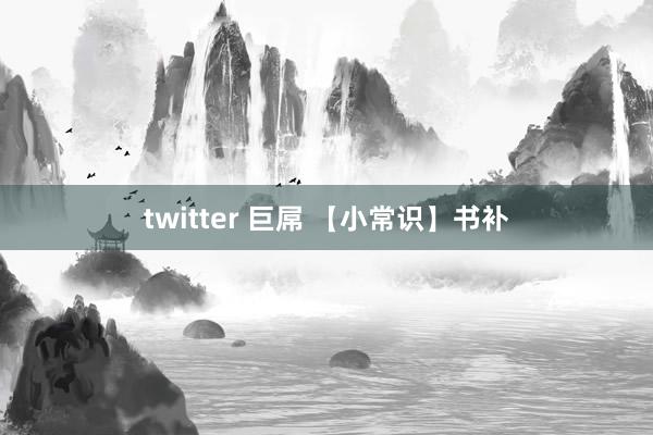 twitter 巨屌 【小常识】书补